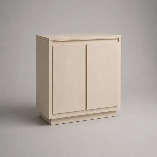 Crema a 2 porte, effetto rovere, 80 × 40 × 90 cm